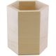 Wooden Pen And Pencil Tub 3.5 Inch Hexagon