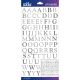 Sticko Alphabet Stickers Silver Foil Goudy Small