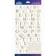 Sticko Alphabet Stickers Gold Foil Goudy Small
