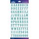 Sticko Alphabet Stickers Teal Glitter Carnival Small