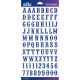 Sticko Alphabet Stickers Blue Glitter Carnival Small
