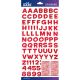 Sticko Alphabet StickersRed Metallic Funhouse Small