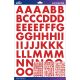 Sticko Alphabet Stickers Red Futura Bold Large