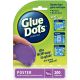 Glue Dots .375 inch Poster Dot Disposable Dispenser 200 Clear Dots