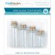 Mini Glass Containers W Cork Lids 4 Per Pkg 7Ml 10Ml 15Ml and 20Ml