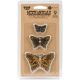 Finnabair Mechanicals Metal Embellishments Grungy Butterflies 9 Per Pkg