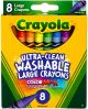 Crayola Large Washable Crayons 8 Per Pkg