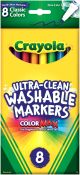 Crayola Ultra Clean Color Max Fine Line Washable Markers Classic Colors 8 Per Pkg