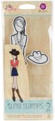Prima Marketing Julie Nutting Mixed Media Cling Rubber Stamp Cassie