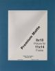 Photo Mat 11 inch X14 inch Single Hand Cut W Bevel Edge Dark Blue Navy W White Core