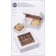 Treat Boxes W Removable Trays 4 Cavity White 6.25 inch X6.25 inch X2 inch 3 Per Pkg