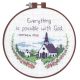 Dimensions Learn A Craft Counted Cross Stitch Kit 6 inch Round Everything Is Possible 14 Count