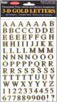 Pioneer 3D Gold Letter Stickers Uppercase and Lowercase