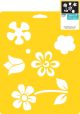 Stencil Mania Stencil 7 inch X10 inch Flowers