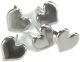Creative Impressions Metal Paper Fasteners 50 Per Pkg Hearts Silver