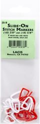 Lacis Slide On Stitch Markers 20 Per Pkg 10 Each .375 inch and .675 inch 