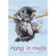 Dimensions Per Jiffy Mini Counted Cross Stitch 5 Inch X7 Inch Hang On Kitty 14 Count