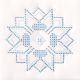 Jack Dempsey Stamped White Quilt Blocks 9 inch X9 inch 12 Per Pkg XX Stars