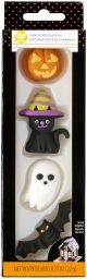 Candy Decorations 4 Per Pkg Bat Cat Pumpkin and Ghost