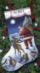 Dimensions Counted Cross Stitch Kit 16 Inch Long Santas Arrival Stocking 14 Count