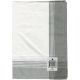Dunroven House Striped McCleod Tea Towel 20 Inch X28 Inch White And Grey