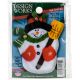 Design Works Felt Ornament Applique Kit 3 Inch X4 Inch Snowman and Broom