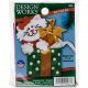 Design Works Felt Ornament Applique Kit 3 inch X4 inch Cat In Box