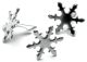 Creative Impressions Metal Paper Fasteners 50 Per Pkg Snowflakes Silver