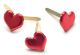 Creative Impressions Painted Metal Paper Fasteners 50 Per Pkg Hearts Metallic Red