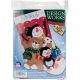 Design Works Felt Stocking Applique Kit 18 Inch Long Holiday Friends