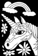 Color In Velvet Poster 6 inch X9 inch Unicorn Face