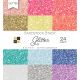DCWV Single Sided Cardstock Stack 6 Inch X6 Inch 24 Per Pkg Glitter 12 Colors Per 2 Each