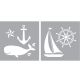 Americana Decor Stencil 8 Inch X8 Inch 2 Per Pkg Nautical