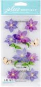 Jolee s Vellum Stickers Purple Flowers