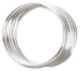 Memory Wire Large Bracelet .62Mm .5Oz Silver Plated 30 Coils