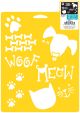 Stencil Mania Stencil 7 InchX10 Inch Pets