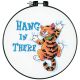 Dimensions Per Learn A Craft Stamped Cross Stitch Kit 6 Inch Round Hang In There