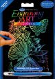 Rainbow Foil Engraving Art Mini Kit 5 Inch X7 Inch Butterflies
