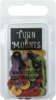 Painted Metal Turn Mounts 50 Per Pkg Matte Heritage