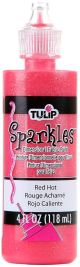 Tulip Dimensional Fabric Paint 4oz Sparkles Red Hot