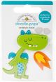 Doodlebug Doodle Pops 3D Stickers Dragon Tails Puff