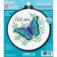 Dimensions LearnACraft Counted Cross Stitch Kit 6inches RoundWelcome Butterfly 14 Count