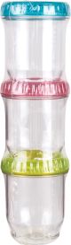 ArtBin Twisterz Jar Set Small Tall 3 Per Pkg Multi Colored Lids
