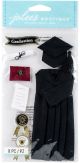 Jolee s Le Grande Dimensional Stickers Graduation Cap and Gown Black