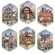 Dimensions Gold Collection Counted Cross Stitch Kit 5 inch Long Christmas Village Ornaments 18 Count