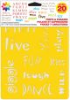 Stencil Mania Stencils 7 InchX10 Inch 3 Per Pkg Fonts and Phrases