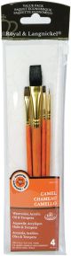 Royal Langnickel SableCamel Value Pack Brush Set 4Per Pkg