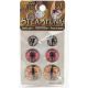 Steampunk Acrylic Accents 6 Per Pkg Dragon Eyes Earthtones