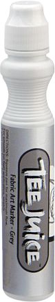 Jacquard Tee Juice Broad Point Fabric Marker Open Stock Grey