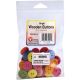 Bright Wooden Buttons Assorted Colors 20mm 40 Per Pkg